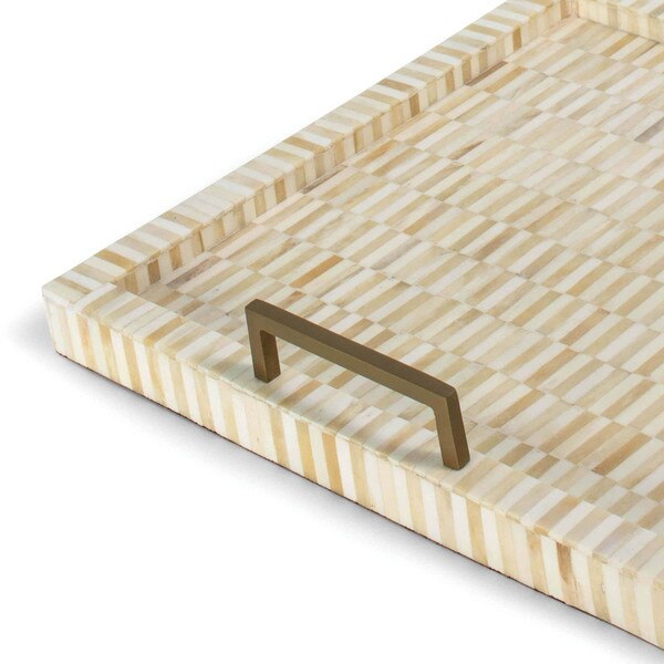 Nevis Multi-Tone Bone & Brass Tray